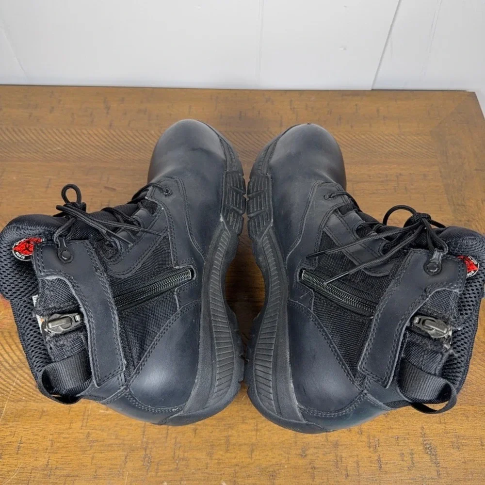 Timberland‎ PRO Boots Mens 10 Black Valor Duty Side Zip Tactical Waterproof Work